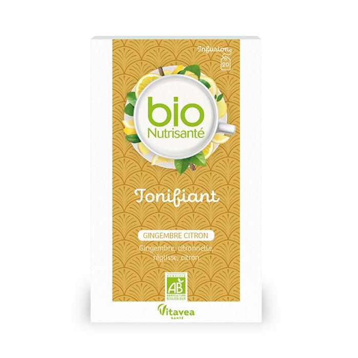 Nutrisanté Infusion Bio Gingembre Citron 20 sachets
