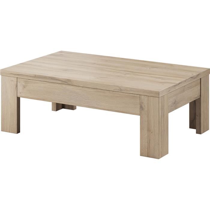 Table basse rectangulaire chêne clair 45 Chêne Clair