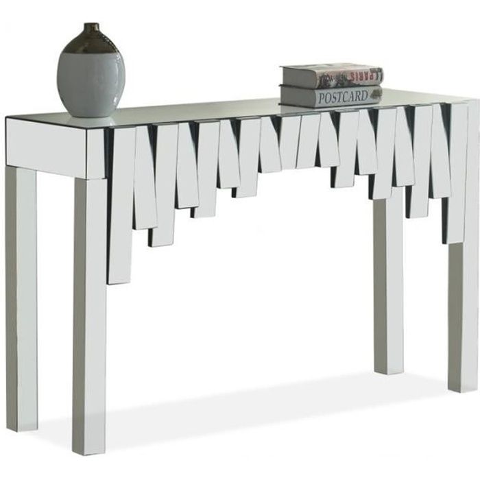 Console verre miroir design Eclipse
