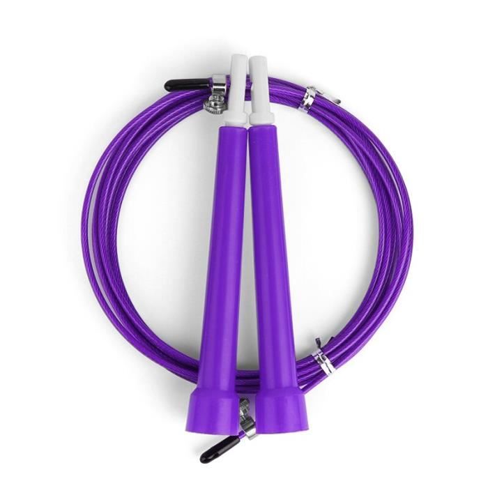 Crossfit Fitnesss équipement en acier fil à sauter sauter réglable corde à sauter corde à sauter - Modèle: VIOLET - HSJSTSA08618
