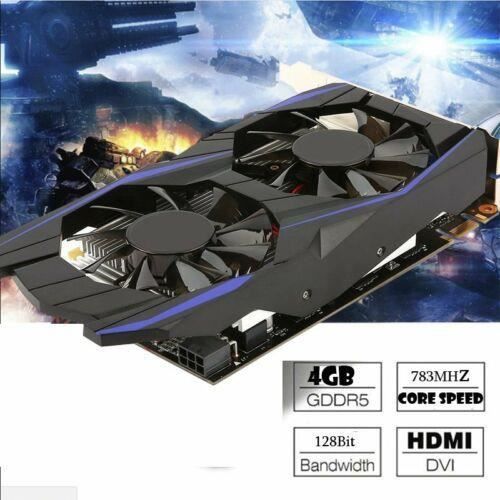 Carte graphique GTX1050Ti 4 Go Cartes graphiques DDR5 Ordinateur de bureau Carte graphique de jeu HD indépendante GTX1050Ti 4G