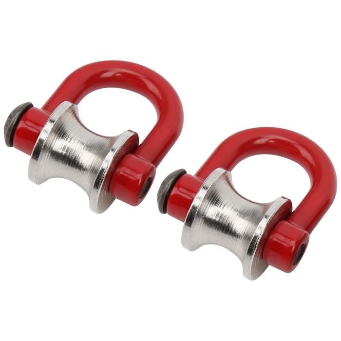 Cuque Poulie de levage en métal pour RC 2 pièces modèle RC simulé poulie de levage câble en acier adapté pour HSP pour voiture