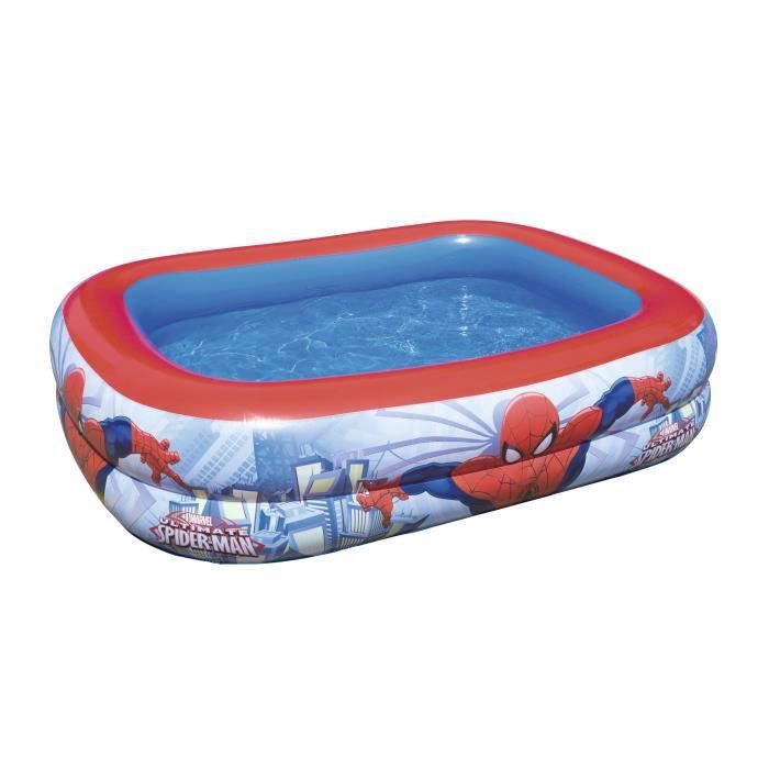 BESTWAY Piscine rectangulaire Spider Man - 2 Boudins - Marvel