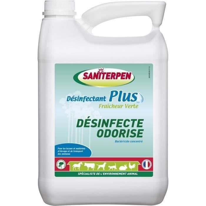 SANITERPEN - Désinfectant Plus Fraicheur Verte 5L.