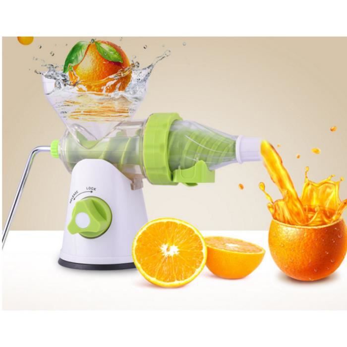 Plastique extracteur de jus manuel interne jus machine à jus de fruits de fruits hotte basse vitesse multifonctionnel