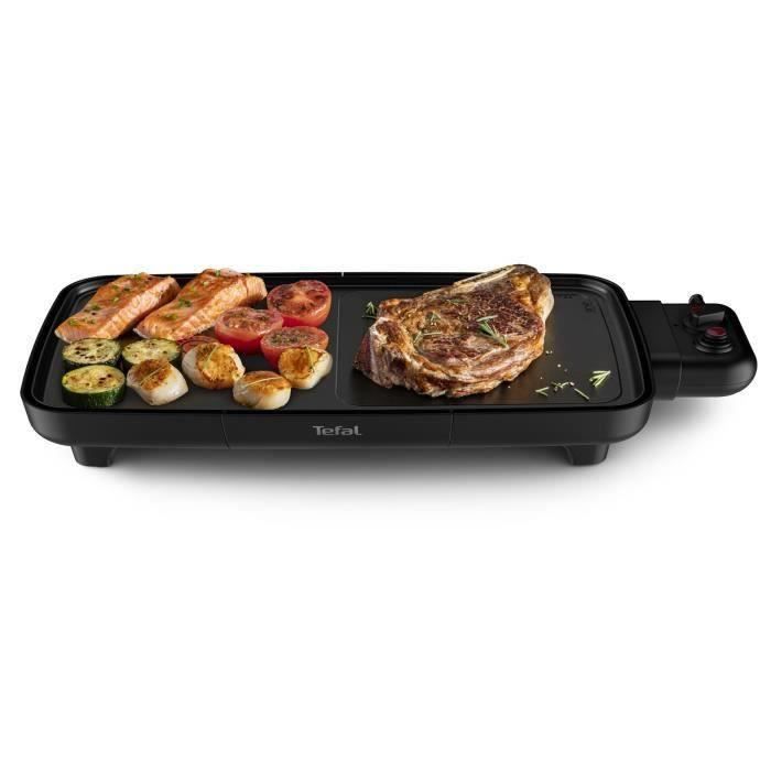 SHOT CASE - TEFAL CB641810 Plancha électrique Booster, Chauffe rapide, Deux zones cuisson, Thermostat, Large surface, Antiadhésif, T