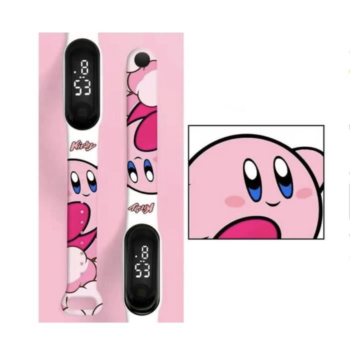 Montre KIRBY écran LCD tactile Rose et Blanc - fille