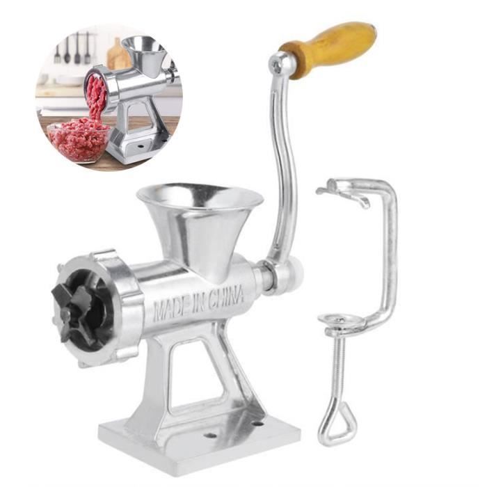 TD® Hachoir à viande manuel multifonctionnel / Machine manuelle de hachage de viande/ Légumes / Épices Saucisses / Acier et Fer