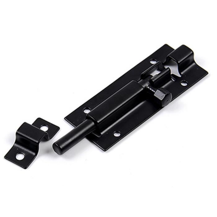 TRIXES 75mm noir serrure à pêne coulissant pour salle de bain Maison de jardin Vis de jardin inclus