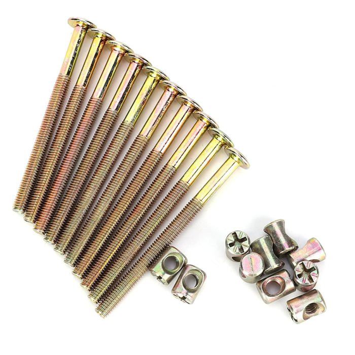 Lot de 4 vis papillon M10 10 mm en acier
