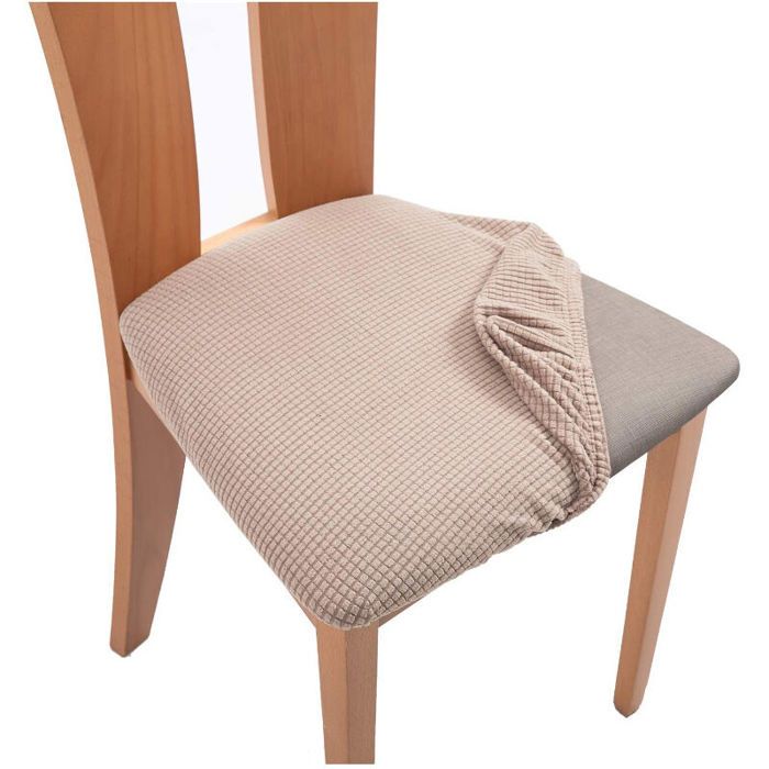 Housses de chaise - LARGEIGHT - Lot de 4 - Imperméables - Élastiques - Lavables