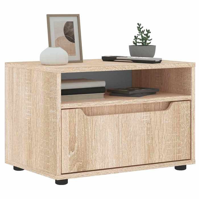 vidaXL Meuble TV VISNES chêne sonoma 60x40x38 cm bois dingénierie support TV buffet TV meuble multimédia banc TV 4108291