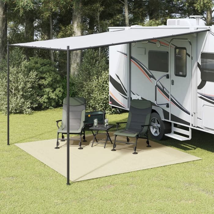 vidaXL Tapis de tente crème 4x3 m tapis de camping tapis de camping pour lextérieur sous-couche de tapis tapis de sol 4008504