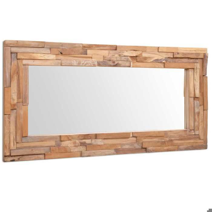 Meilleures Miroir de Dressing Miroir décoratif Teck 120x60cm Rectangulaire SSD15757710