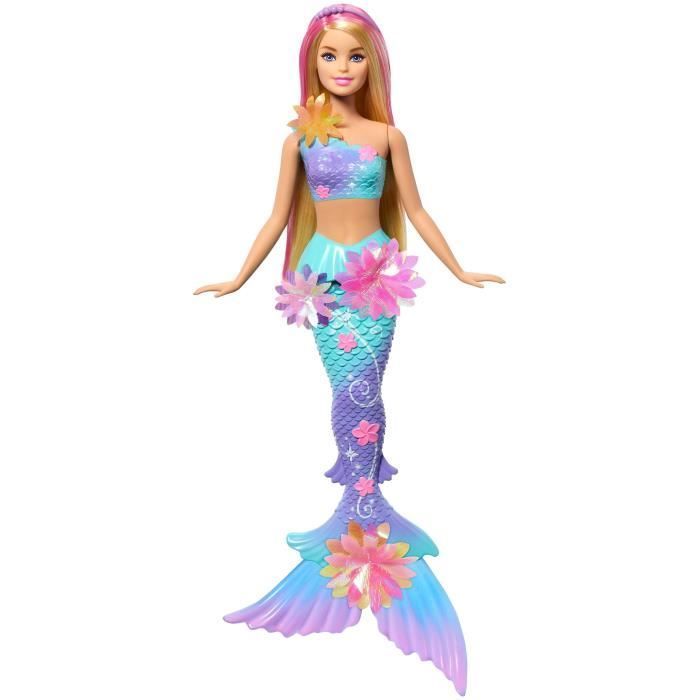 Poupée Sirène - Barbie - Flower Magic - Fleurs Éclorent - Jouable dans lEau - Multicolore