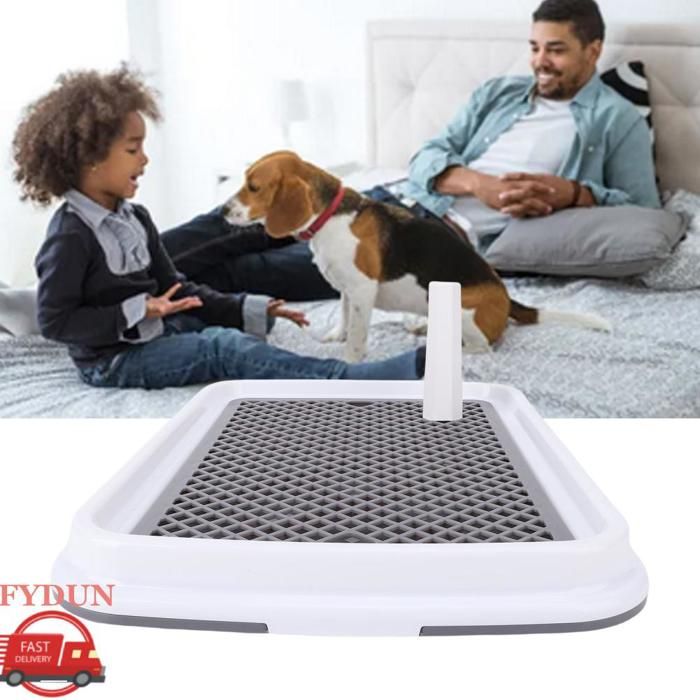 Comparer les prix de FYDUN toilettes pour animaux de compagnie Toilettes Pour Chiens Haute Clôture Facile à Nettoyer Anti-odeurs animalerie kit Gris