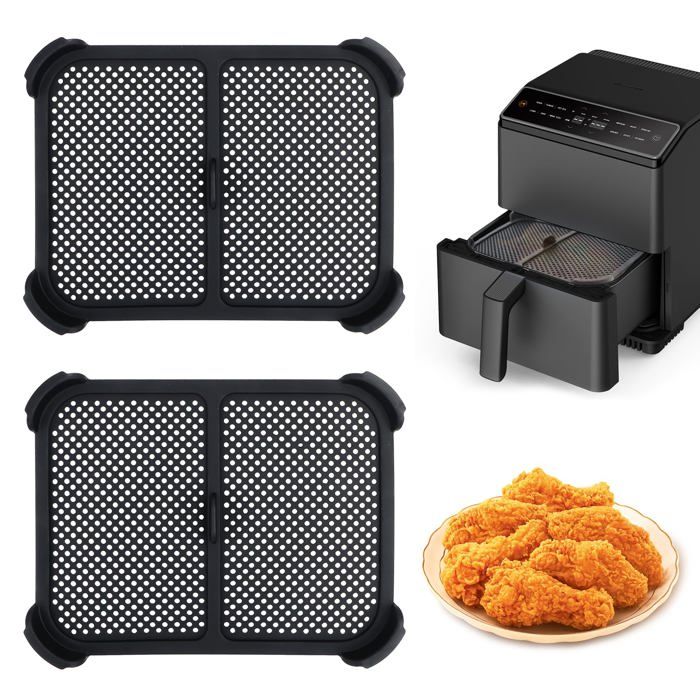 Lot de 2 protections anti-éclaboussures en silicone pour Ninja Foodi Max Dual Zone AF400EU et AF451EU, accessoires pour friteuse à air chaud Ninja, accessoires Airfryer pour spirale chauffante Ninja