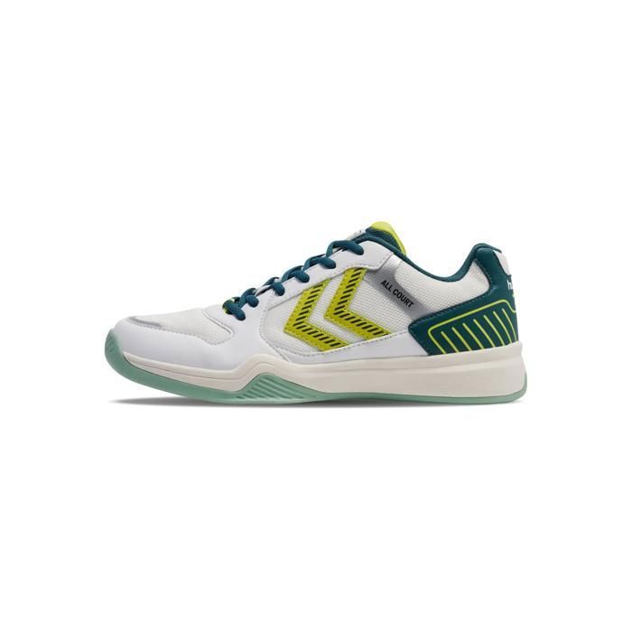 Chaussures indoor Hummel All Court - white/green/yellow Chaussures indoor Hummel All Court - white/green/yellow