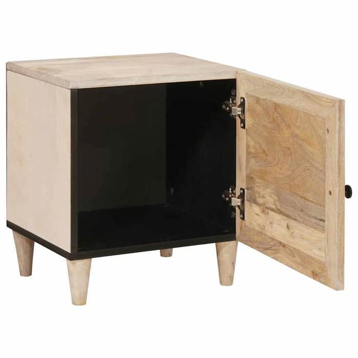 JILLS - (1 PC)Armoire de chevet Table de chevet - Beige 40x33x46cm - Bois de manguier massif OCT33483570