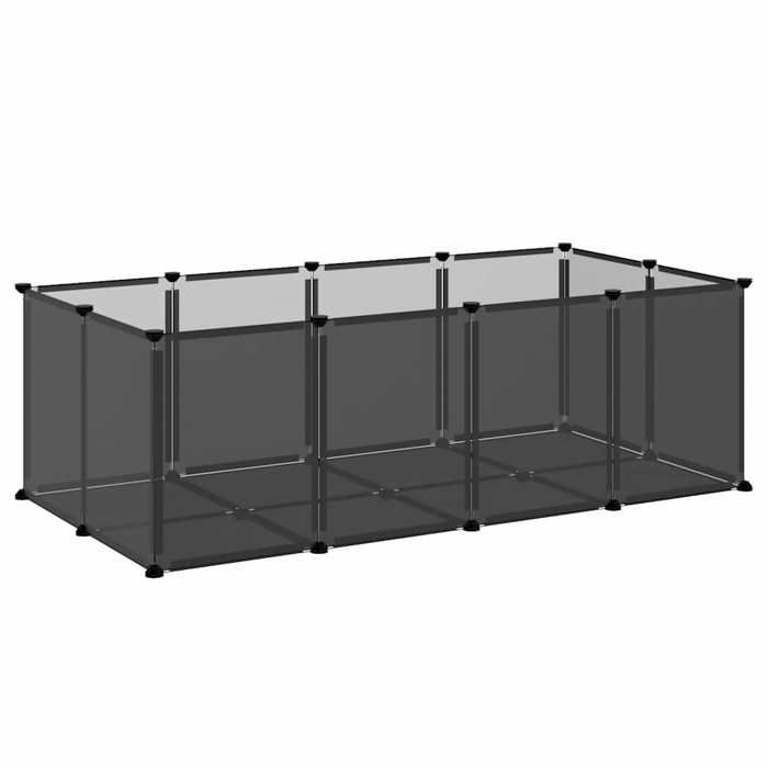 Haut de gamme - Cage pour petits animaux Noir 144x74x46 5 cm PP et Acier EU03_1971111 Haut de gamme - Cage pour petits animaux Noir 144x74x46 5 cm PP et Acier EU03_1971111