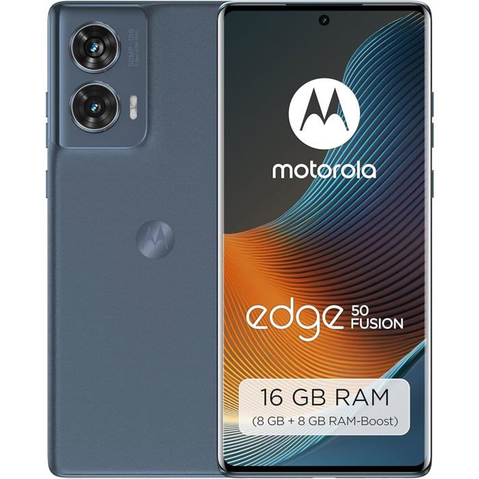 Smartphone Motorola Moto Edge50 Fusion 50 MP 8/256 Go FHD+ pOLED 5000 mAh Bleu Forêt