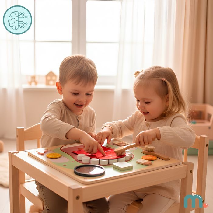 Andador De Bebé De Madera Montessori Mamabrum 6-en-1 - Mesa De Actividades De Madera Abaco Clasificador De Formas Bucles De Motricidad 93042946