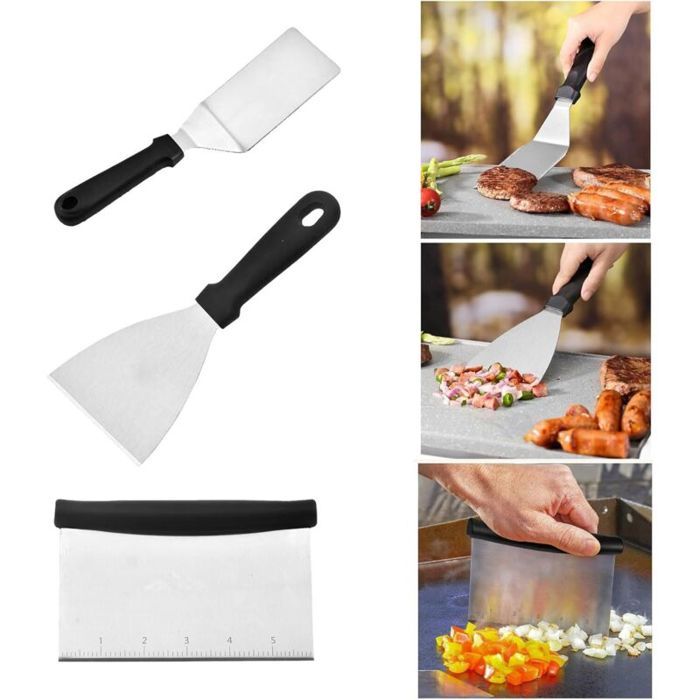 spatule cuisine inox 3 pièces spatule plancha inox en acier