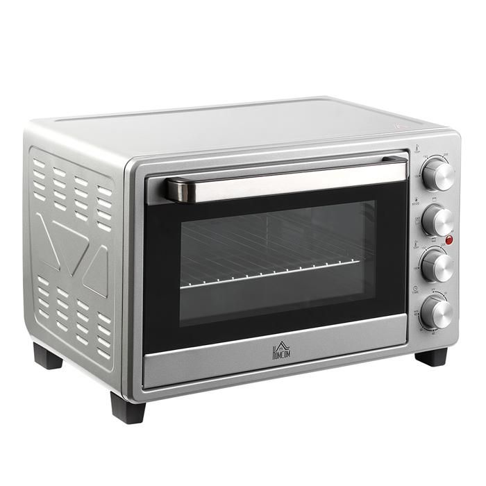 Mini Four Électrique - IDEKO - 32L - 1600W - Inox - Verre Transparent - Ideko