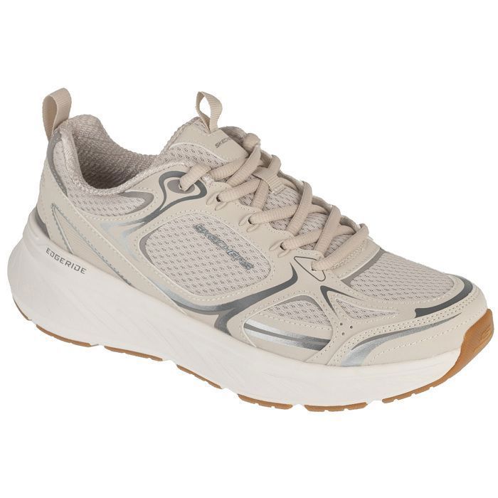 Skechers Baskets Femme - Beige - Skechers Edgeride - Silver Eclipse