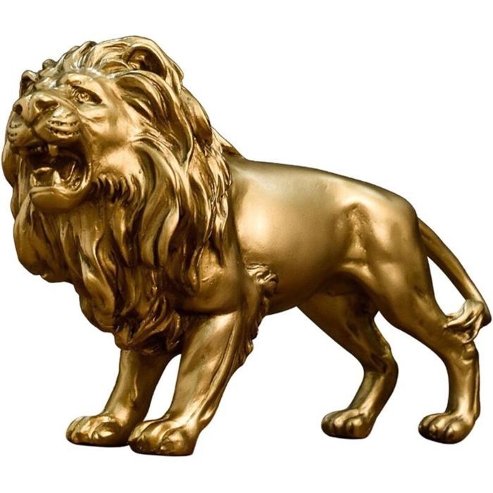 Statue de lion moderne - Virex® - Résine haute qualité - Finition soignée - Détails raffinés - Socle stable