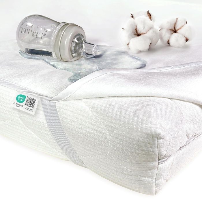 Man Alese Imperméable Lit – Protege Matelas 70x140 cm – Molleton 100% Coton Respirant – Certifié Oeko-TEX – 70x1 PROTECTION MATELAS