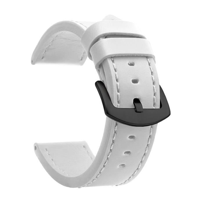 Bracelet De Montre En Simili Cuir - Largeur Variable 12-24mm - Boucle Universelle Acier - Neuf Avec étiquettes