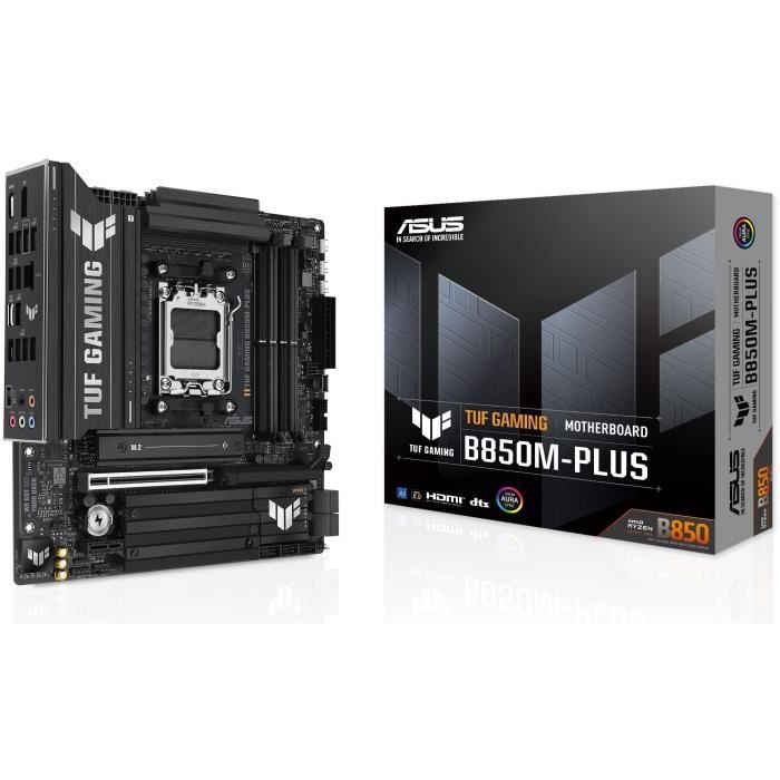 Carte mère – ASUS – TUF GAMING B850M-PLUS – AMD B850 – Emplacement AM5 micro ATX