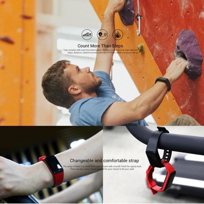 MGCOOL Band 3 Smart Bracelet Montre IP68 Bluetooth tanche Sports