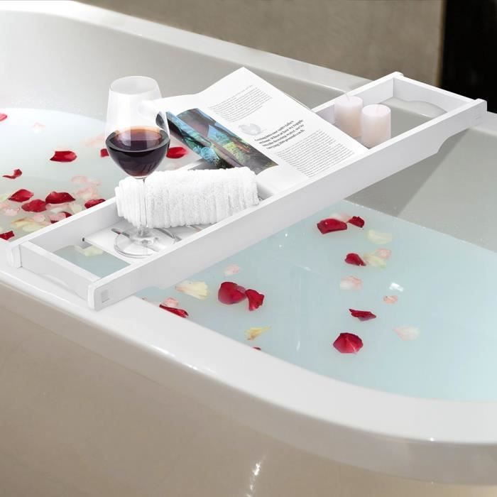 Moderne Blanc Couleur Mdf Baignoire Plateau Baignoire De Stockage Rack Etagere Organisateur Vin Verre Titulaire Tam Achat Vente Set Accessoires Moderne Blanc Couleur Mdf B Cdiscount
