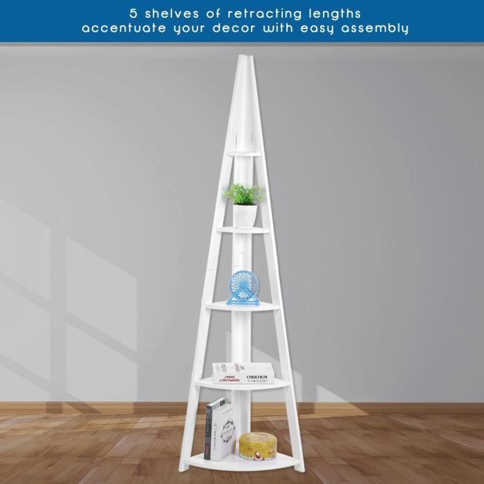 Etagere Echelle Bibliotheque De Coin Etagere D Angle A 5 Niveaux
