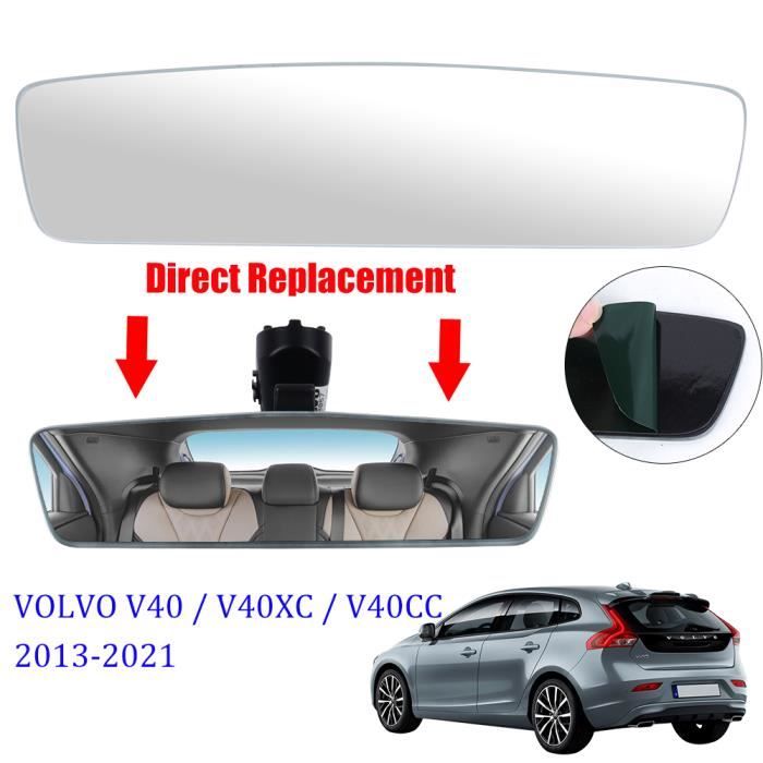 Miroir Intérieur Remplacement Pour Volvo V40 V40XC V40CC 2013-2021 - Verre Plat Argenté, Adhésif Inclus - Améliore La Visibilité Et Réduit Les Angles Morts