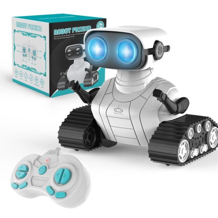Chien Robot Télécommandé 2,4 GHz – 8 Roues, Musique, Lumières, 2 Batteries – Cadeau Enfant 6-12 Ans