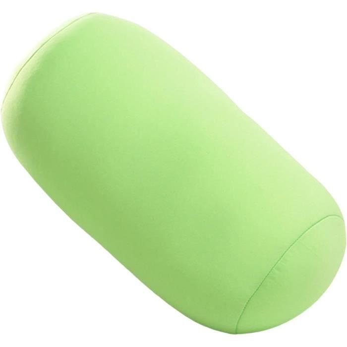 Oreiller Cervical Rond En Microbilles - Soutien Du Cou Et Corps - Coussin Cylindrique Doux - Parfait Pour Yoga, Voyage, Relaxation