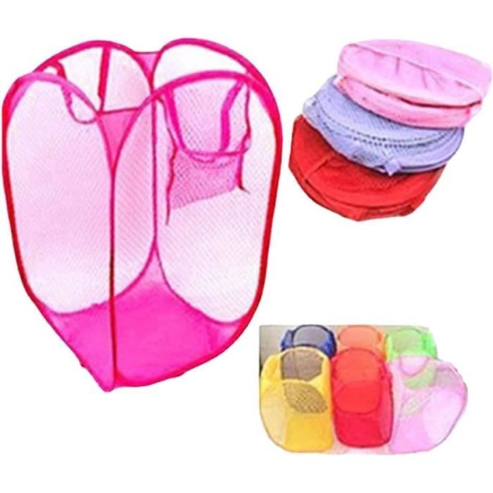 Panier à Linge Pliable, Maille Facile à Ouvrir, Pour Dortoir D'université 2PCS Black -DRFT4973