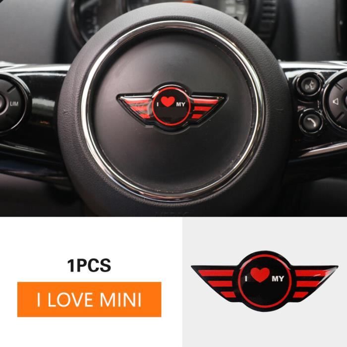 Autocollant central de volant de voiture pour Mini Cooper,accessoires  intérieurs,S One Countryman,R55,R56,R60,R61- I love mini - Cdiscount Auto