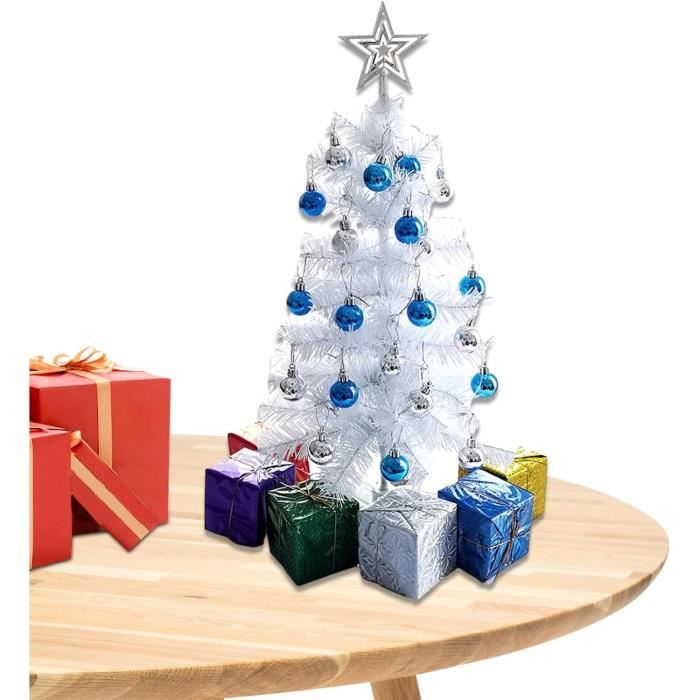 Warmiehomy Sapins De Noel Artificiel 50 Cm,Mini Sapin De Noel Ornements Pour Table Bureau Accueil Décoration