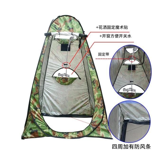 Camouflage - Toilette de camping en plein air, Tente de bain de douche  automatique, Cabanon de pêche