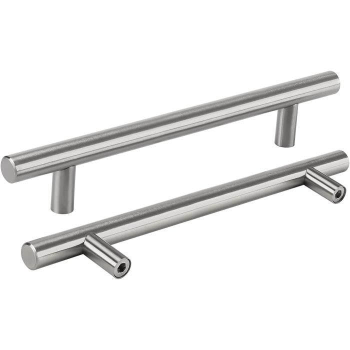 Tirettes Zinc Carrée Poignées De Tiroir/tirettes En Nickel Brossé - Lot De Boutons Modernes Pour Cuisine/salle De Bain Poignées Bar Pull