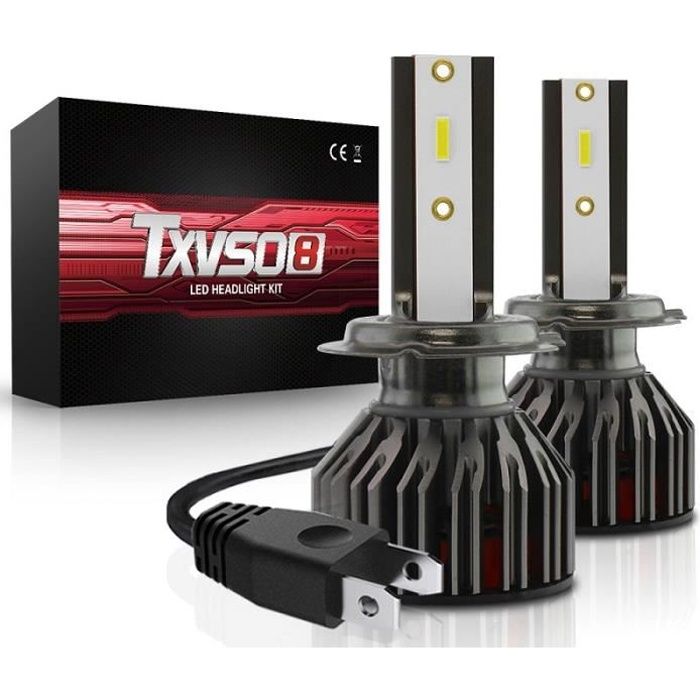 TXVSO8 LED Ampoule H7,Phare Ampoules Voiture,G4 6000K 100W 10000LM,Ampoules Auto de Rechange pour Lampes Halogènes et Kit Xenon