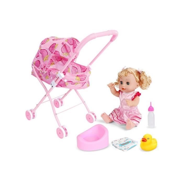 Poussette Fruit Jouet Avec Poupée Simulation Fille Bébé Jouet Educatif  Cadeau - Cdiscount Jeux - Jouets