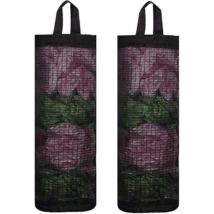 Distributeur Sacs Poubelle Avec Dessus Bambou - Lot De 2, Empilables, Dimensions 30,5 X 17,8 X 17,8 Cm