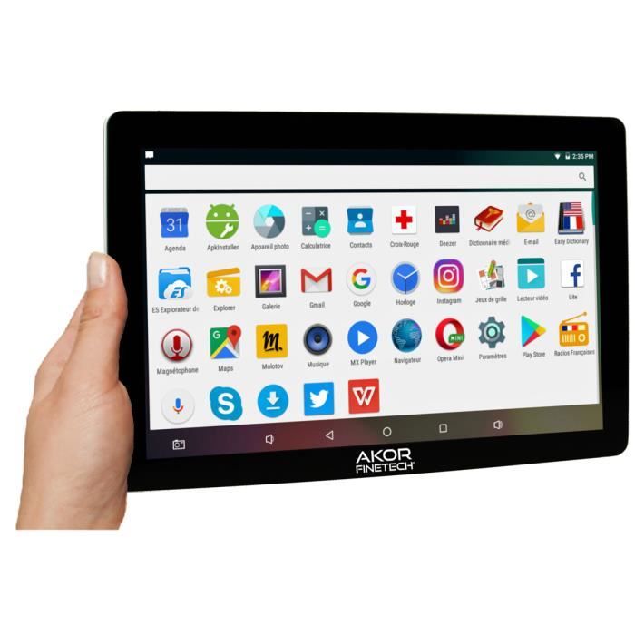 Tablette tactile AKOR - Android 8.1 - Wifi - Bluetooth - 10'' - 4 coeurs