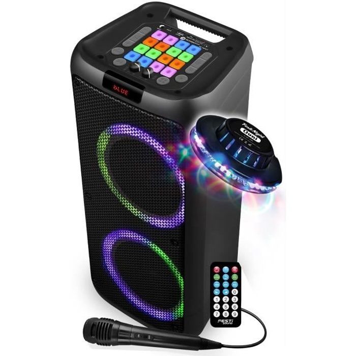 Enceinte Sonorisation - FESTISOUND - SUNSET 208 - 600W - Bluetooth USB - LED RVB