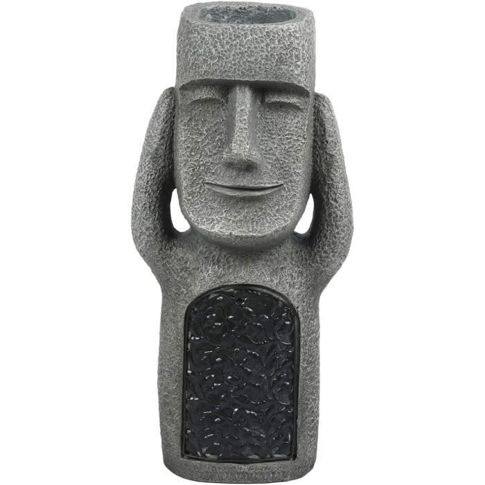 Statue de jardin en résine représentant l'île de Pâques, ne pas
